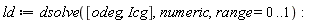 ld := dsolve([odeg, Icg], numeric, range = 0 .. 1)