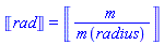 Units:-Unit(rad) = Units:-Unit(m/m(radius))