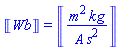 Units:-Unit(Wb) = Units:-Unit(m^2*kg/(A*s^2))