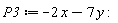 P3 := -2*x-7*y