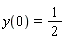 y(0) = 1/2