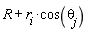 R+r__i*cos(`&theta;__j`)