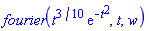 fourier(t^(3/10)*exp(-t^2), t, w)