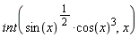 int(sin(x)^(1/2)*cos(x)^3, x)