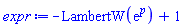 -LambertW(exp(p))+1