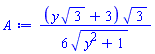(1/6)*(y*3^(1/2)+3)*3^(1/2)/(y^2+1)^(1/2)