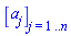 [a[j]][j = 1 .. n]