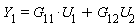 Y__1 = G__11*U__1+G__12*U__2
