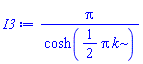 Pi/cosh((1/2)*Pi*k)