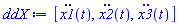 [diff(diff(x1(t), t), t), diff(diff(x2(t), t), t), diff(diff(x3(t), t), t)]