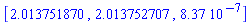 [2.013751870, 2.013752707, 0.837e-6]