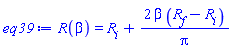 R(beta) = R__i+2*beta*(R__f-R__i)/Pi