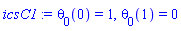 theta[0](0) = 1, theta[0](1) = 0
