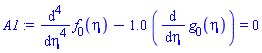 diff(diff(diff(diff(f[0](eta), eta), eta), eta), eta)-1.0*(diff(g[0](eta), eta)) = 0