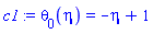 theta[0](eta) = -eta+1