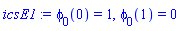 phi[0](0) = 1, phi[0](1) = 0