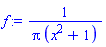 1/(Pi*(x^2+1))