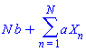 N*b+sum(a*X[n], n = 1 .. N)