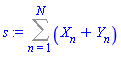 Sum(X[n]+Y[n], n = 1 .. N)
