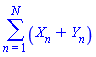 sum(X[n]+Y[n], n = 1 .. N)