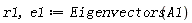 r1, e1 := Eigenvectors(A1)