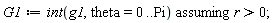 G1 := `assuming`([int(g1, theta = 0 .. Pi)], [r > 0])