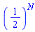 (1/2)^N