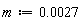 m := 0.27e-2