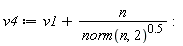 v4 := v1+n/norm(n, 2)^.5