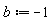 b := -1