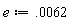 e := 0.62e-2