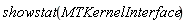 showstat(MTKernelInterface)