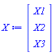 Vector(3, {(1) = X1, (2) = X2, (3) = X3})