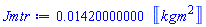0.1420000000e-1*Units:-Unit(kg*m^2)
