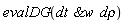evalDG(`&w`(dt, `d&rho;`))