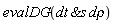 evalDG(`&s`(dt, `d&rho;`))
