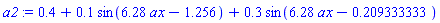 .4+.1*sin(6.28*ax-1.256)+.3*sin(6.28*ax-.209333333)