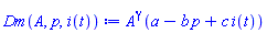 A^gamma*(a-b*p+c*i(t))