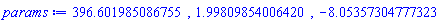 HFloat(396.6019850867548), HFloat(1.9980985400641966), HFloat(-8.05357304777323)