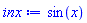 sin(x)