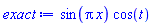 sin(Pi*x)*cos(t)