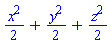 (1/2)*x^2+(1/2)*y^2+(1/2)*z^2