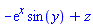 -exp(x)*sin(y)+z