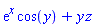 exp(x)*cos(y)+y*z
