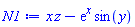x*z-exp(x)*sin(y)