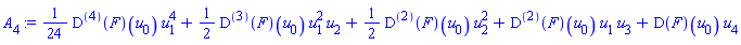 (1/24)*((D@@4)(F))(u[0])*u[1]^4+(1/2)*((D@@3)(F))(u[0])*u[1]^2*u[2]+(1/2)*((D@@2)(F))(u[0])*u[2]^2+((D@@2)(F))(u[0])*u[1]*u[3]+(D(F))(u[0])*u[4]