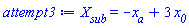X__sub = -x__a+3*x__0