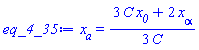 x__a = (1/3)*(3*C*x__0+2*x__alpha)/C