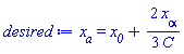 x__a = x__0+(2/3)*x__alpha/C