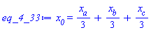 x__0 = (1/3)*x__a+(1/3)*x__b+(1/3)*x__c